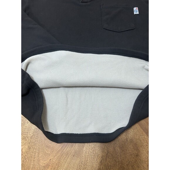 Mens National Safety Apparel Flame Resistant FR Black Sweatshirt Heavyweight Med - Picture 6 of 6